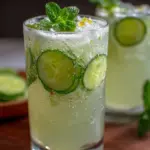 cucumber mint gin fizz - featured image