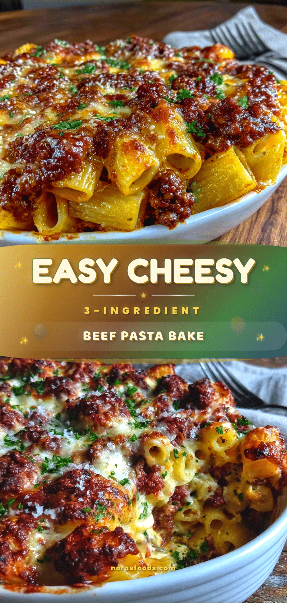 easy cheesy beef pasta bake recipe