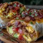 easy cheesy breakfast burrito foil packets - featured image