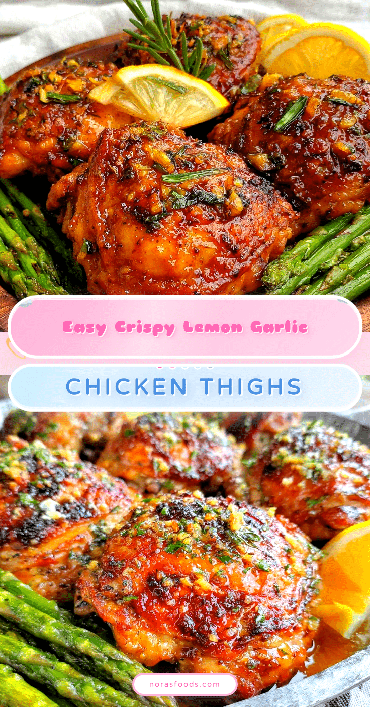 easy crispy lemon garlic chicken thighs recipe