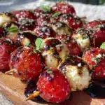 easy fresh caprese skewers - featured image