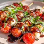 easy fresh caprese skewers - featured image