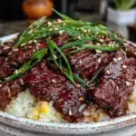 easy korean beef bowl - featured image
