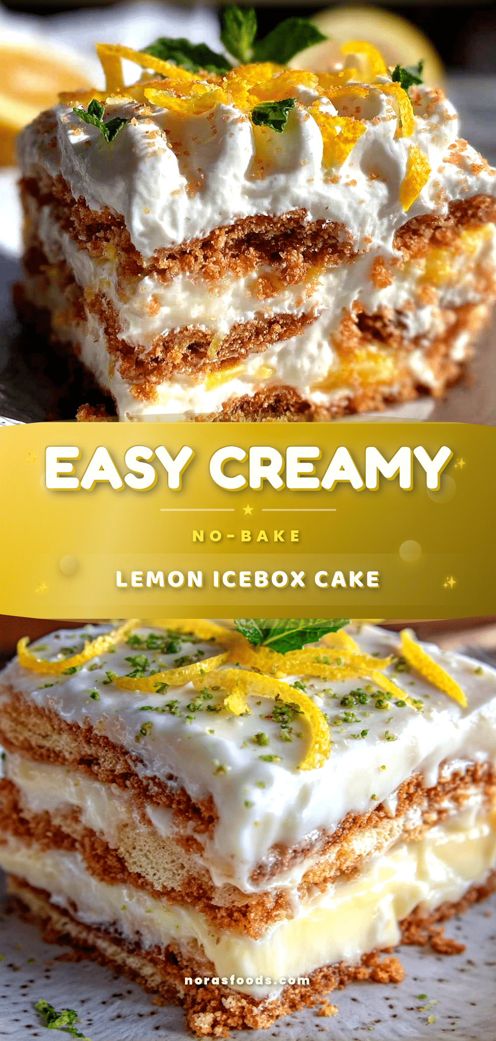 easy no bake lemon icebox cake recipe