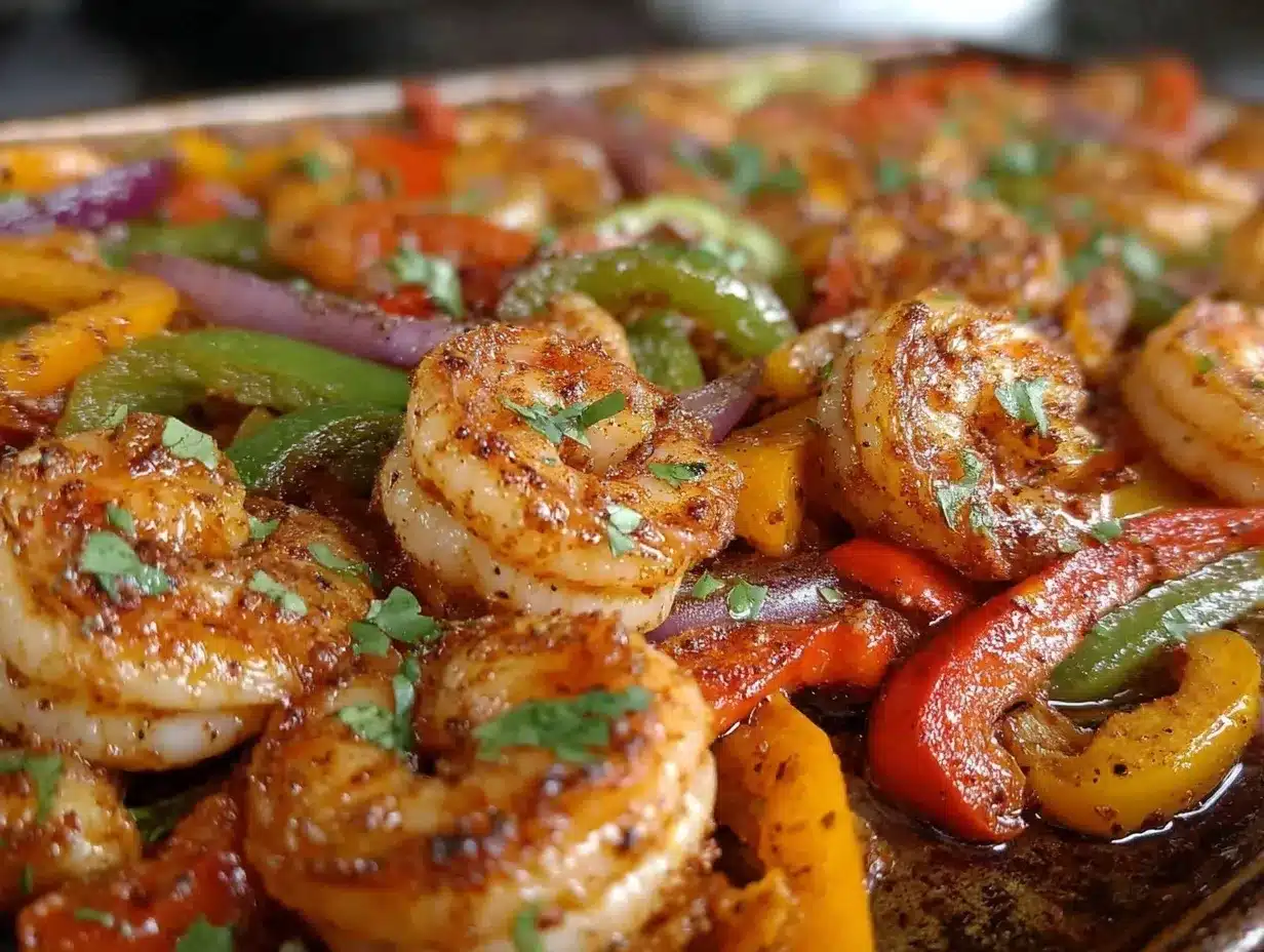 easy sheet pan shrimp fajitas preparation steps