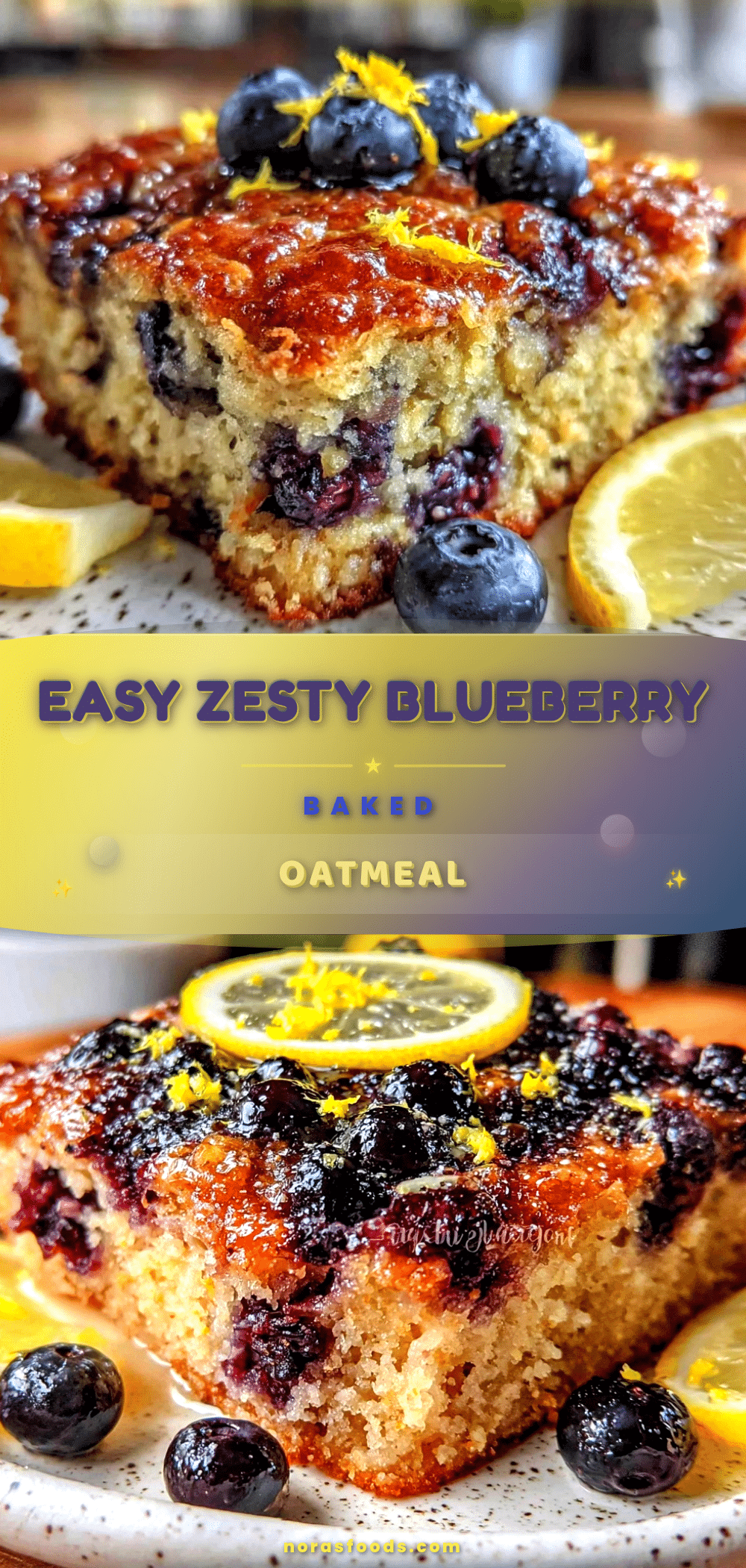 easy zesty blueberry baked oatmeal recipe