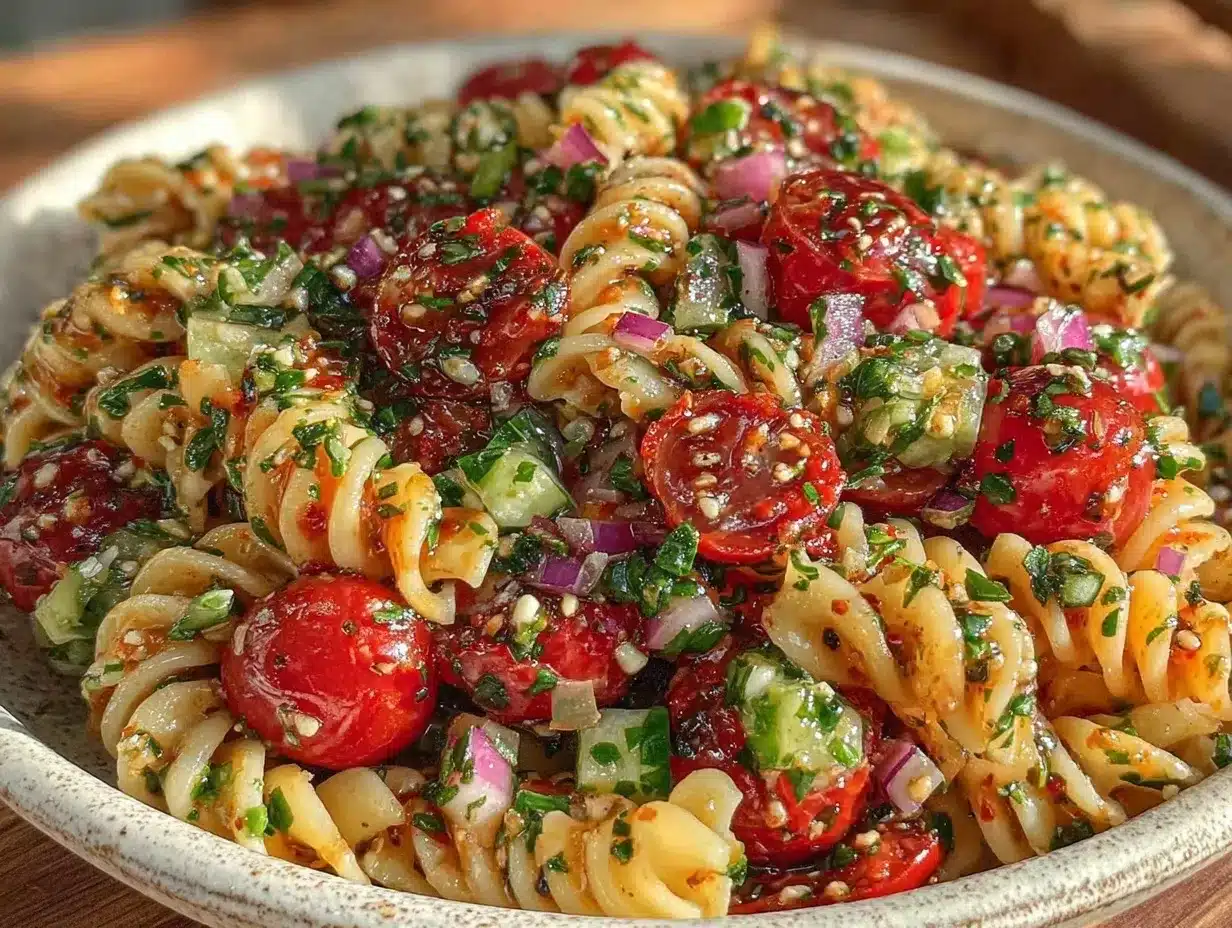 easy zesty cookout pasta salad preparation steps