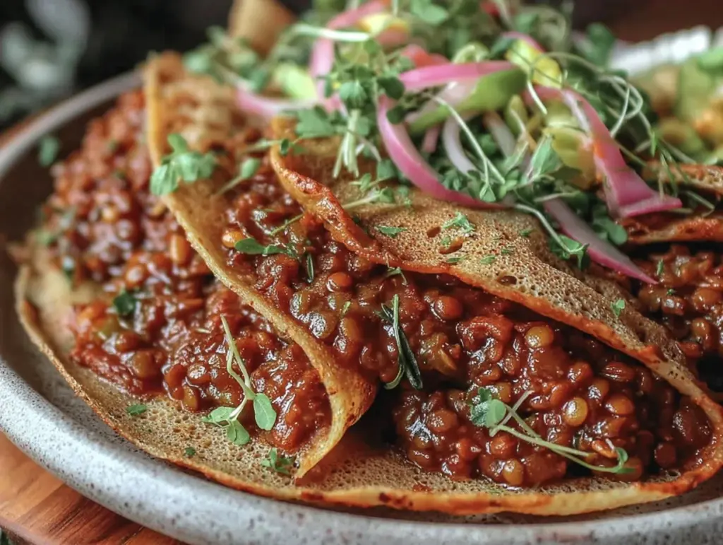 Ethiopian injera tacos - featured image