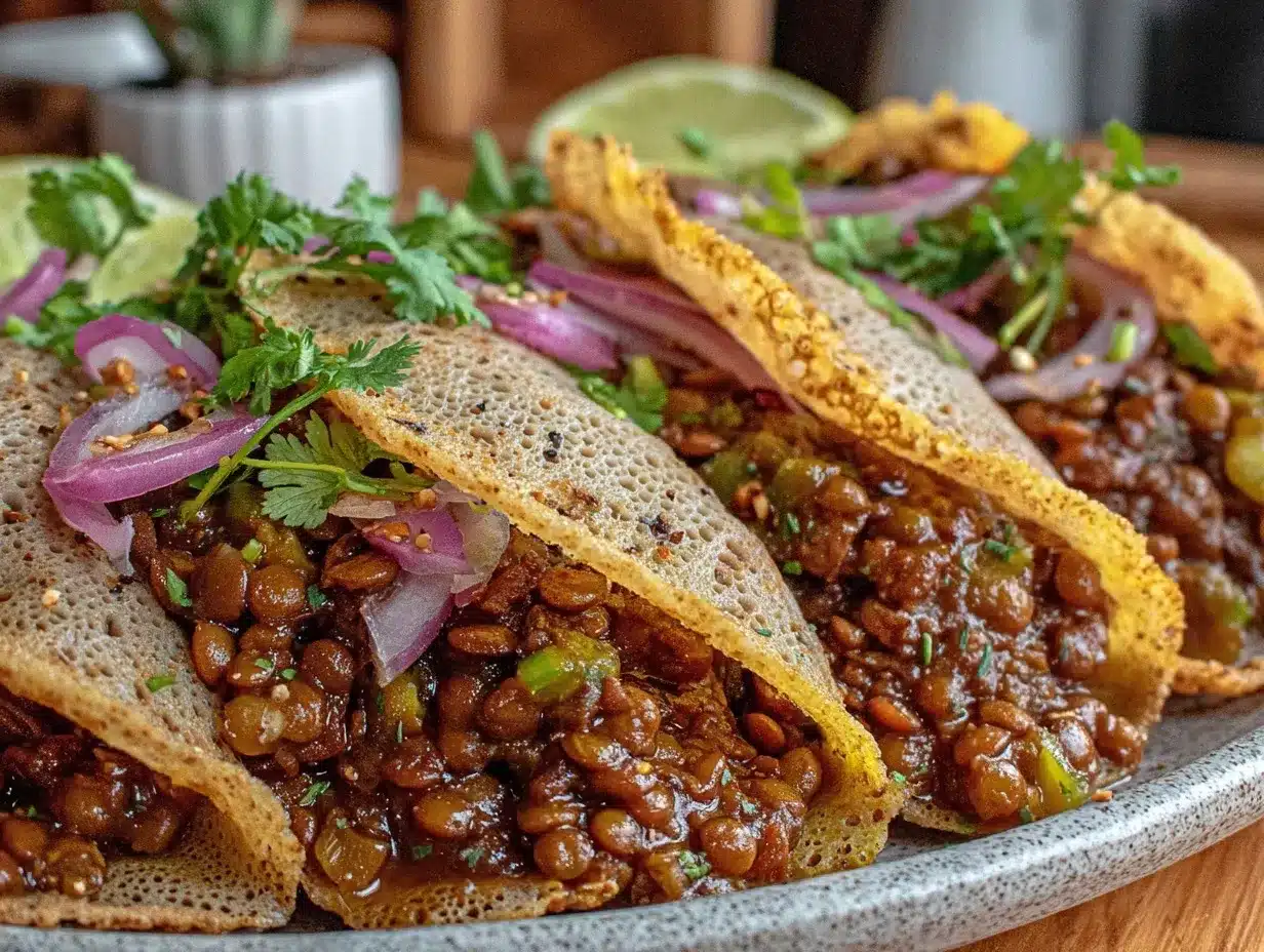 Ethiopian injera tacos preparation steps