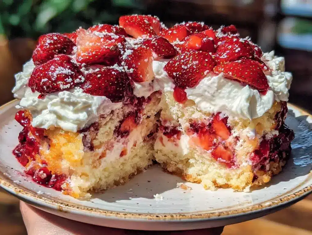 firecracker strawberry shortcake flag cake - featured image