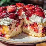 firecracker strawberry shortcake flag cake - featured image