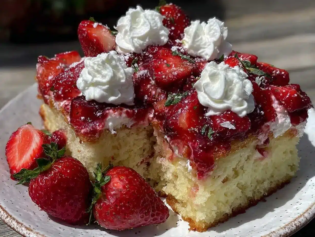 firecracker strawberry shortcake flag cake preparation steps