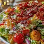 fresh blt chopped salad with avocado - featured image
