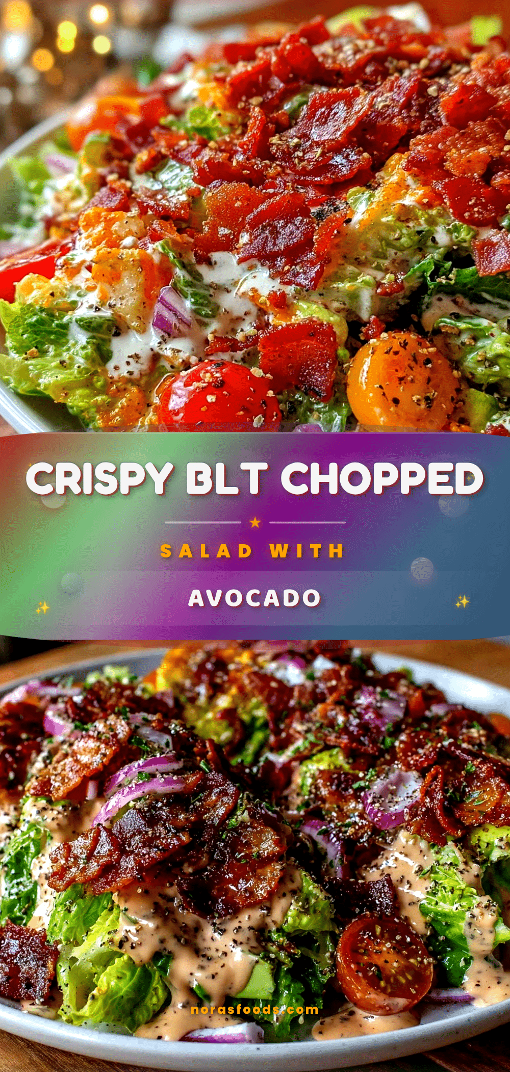 fresh blt chopped salad with avocado recipe