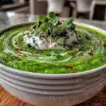 fresh chilled pea and mint soup - featured image