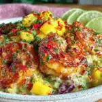 fresh coconut lime shrimp bowls - featured image