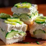 fresh cucumber cream cheese dill tea sandwiches - featured image