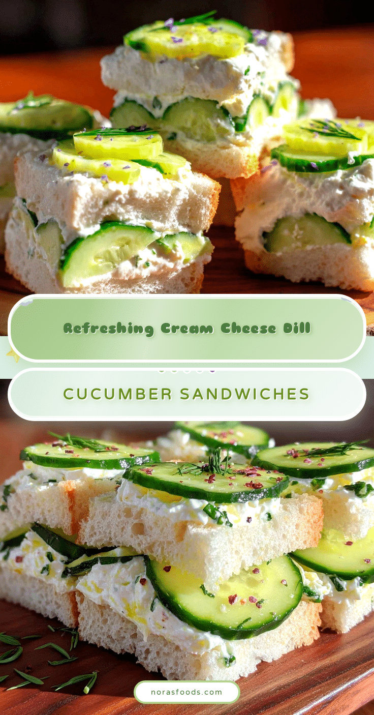 fresh cucumber cream cheese dill tea sandwiches recipe