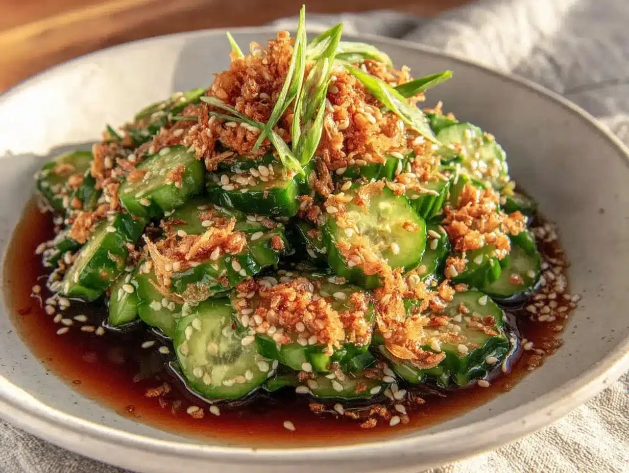 fresh cucumber salad preparation steps