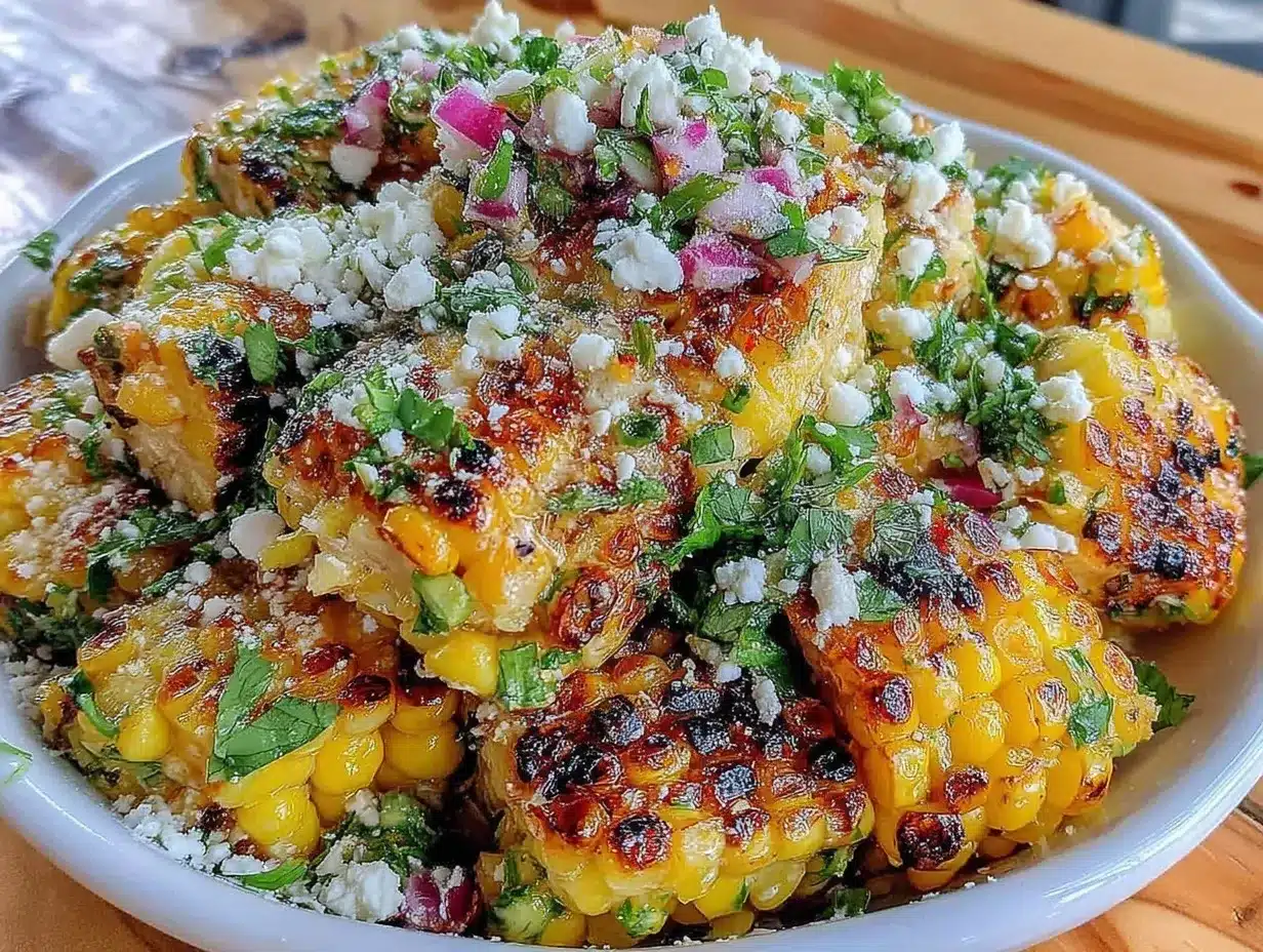 fresh grilled street corn salad preparation steps