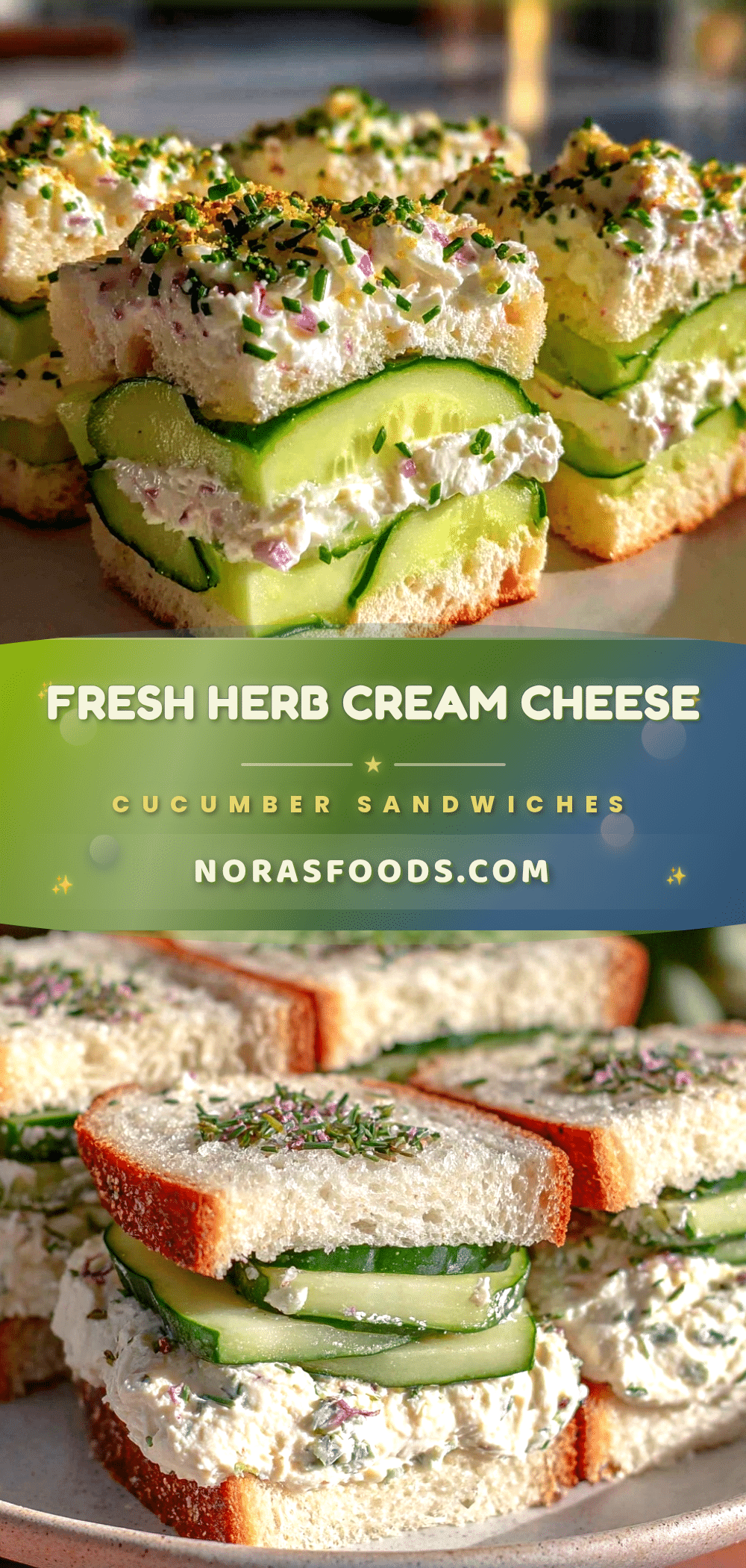 fresh herb cream cheese cucumber sandwiches recipe
