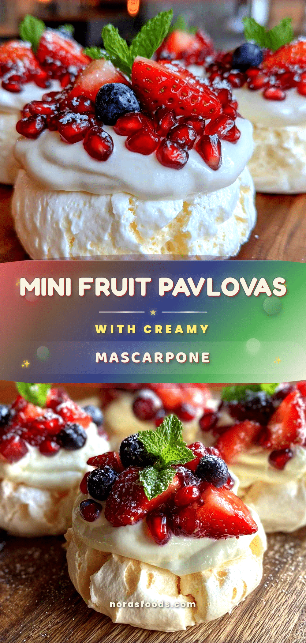 fresh mini fruit tart pavlovas recipe