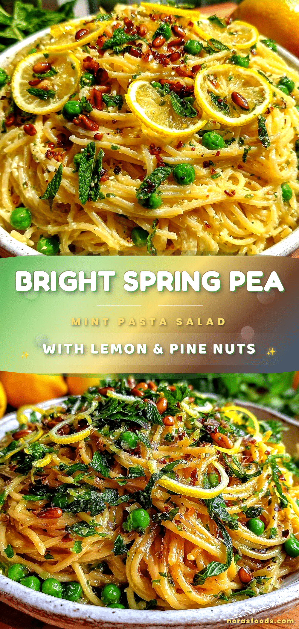 fresh spring pea and mint pasta salad recipe