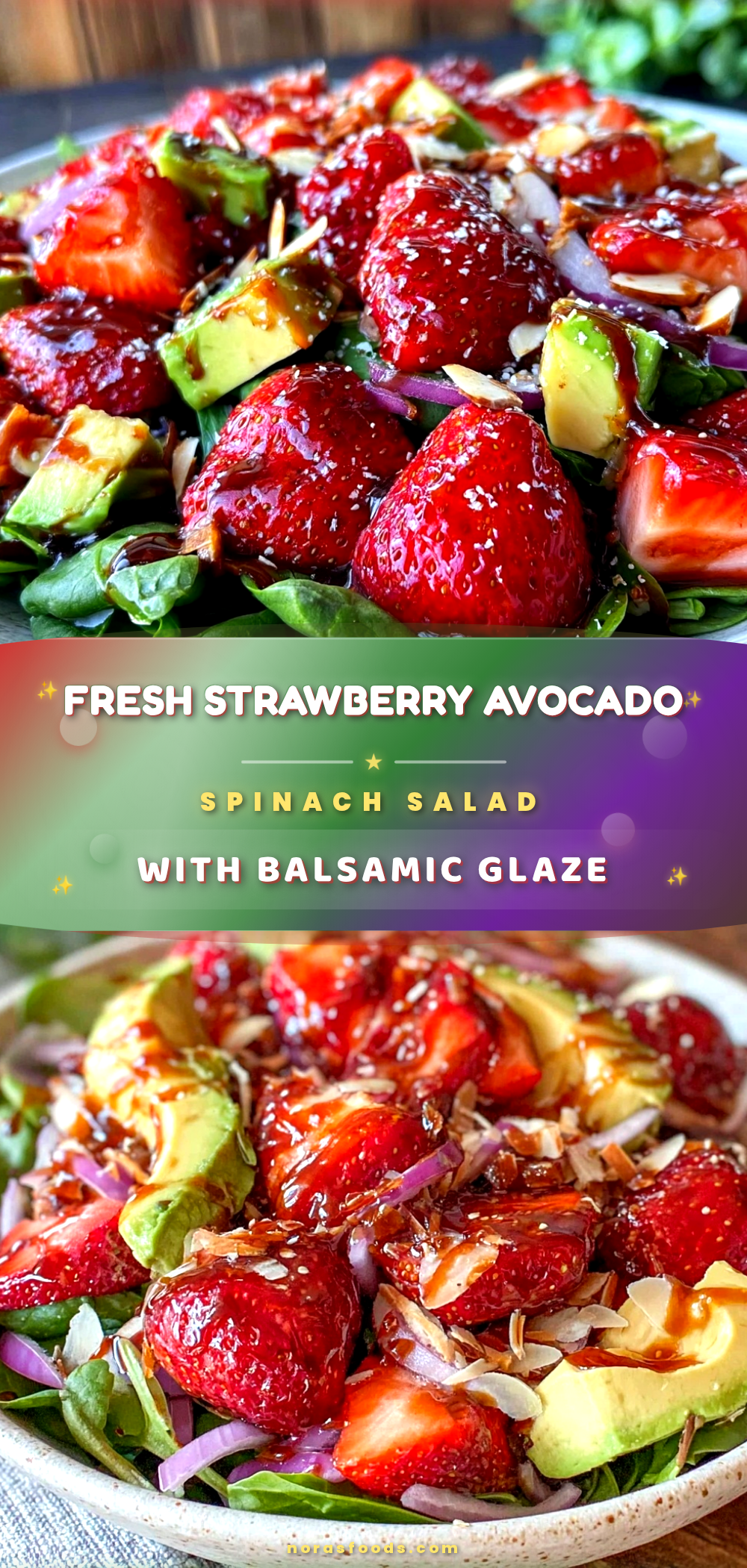 fresh strawberry avocado spinach salad recipe