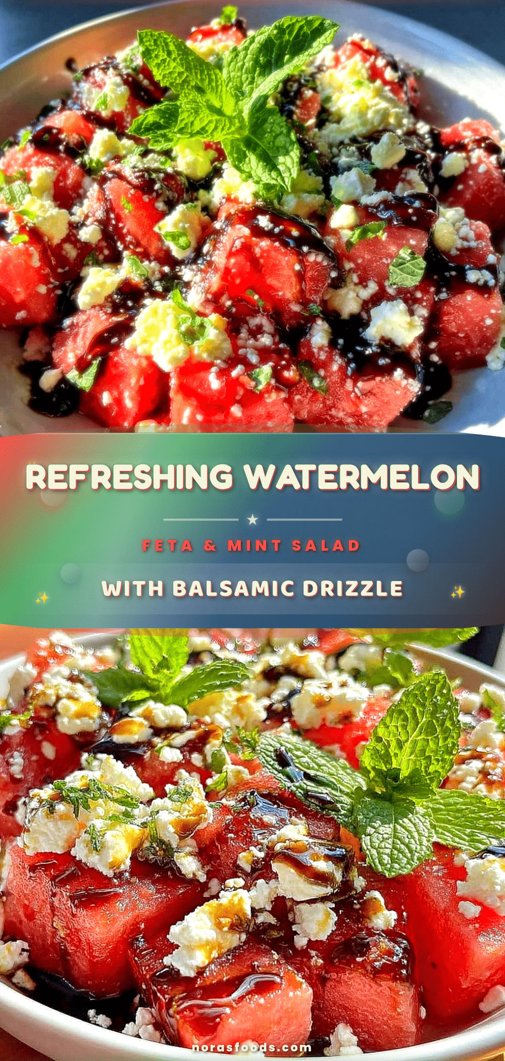 fresh watermelon feta mint salad recipe