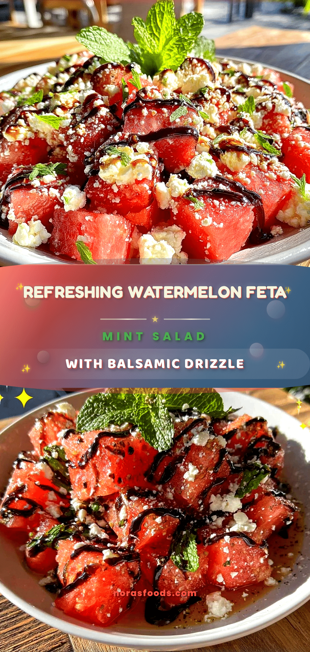 fresh watermelon feta mint salad recipe