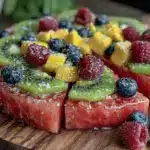 fresh watermelon pizza recipe - featured image