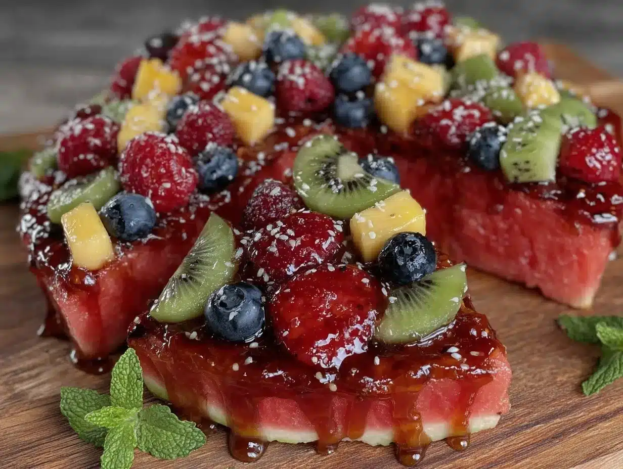 fresh watermelon pizza recipe preparation steps