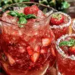 frozen strawberry basil margarita - featured image