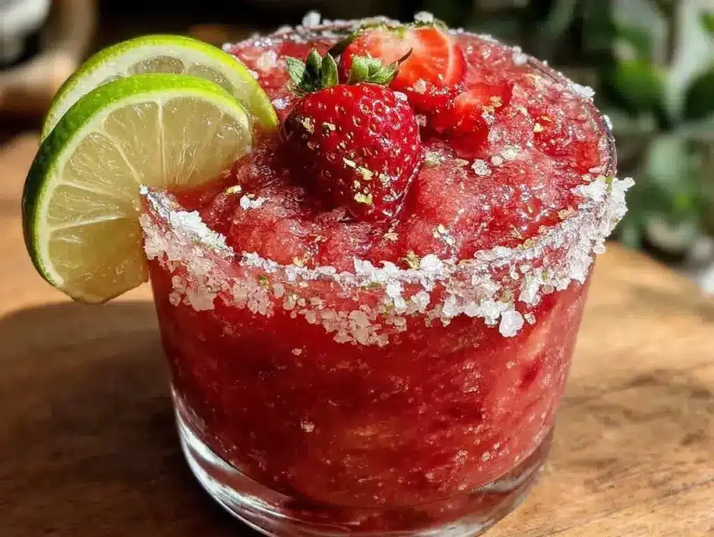 frozen strawberry margarita - featured image