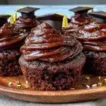 Graduation Cap Chocolate Cupcakes - featured image