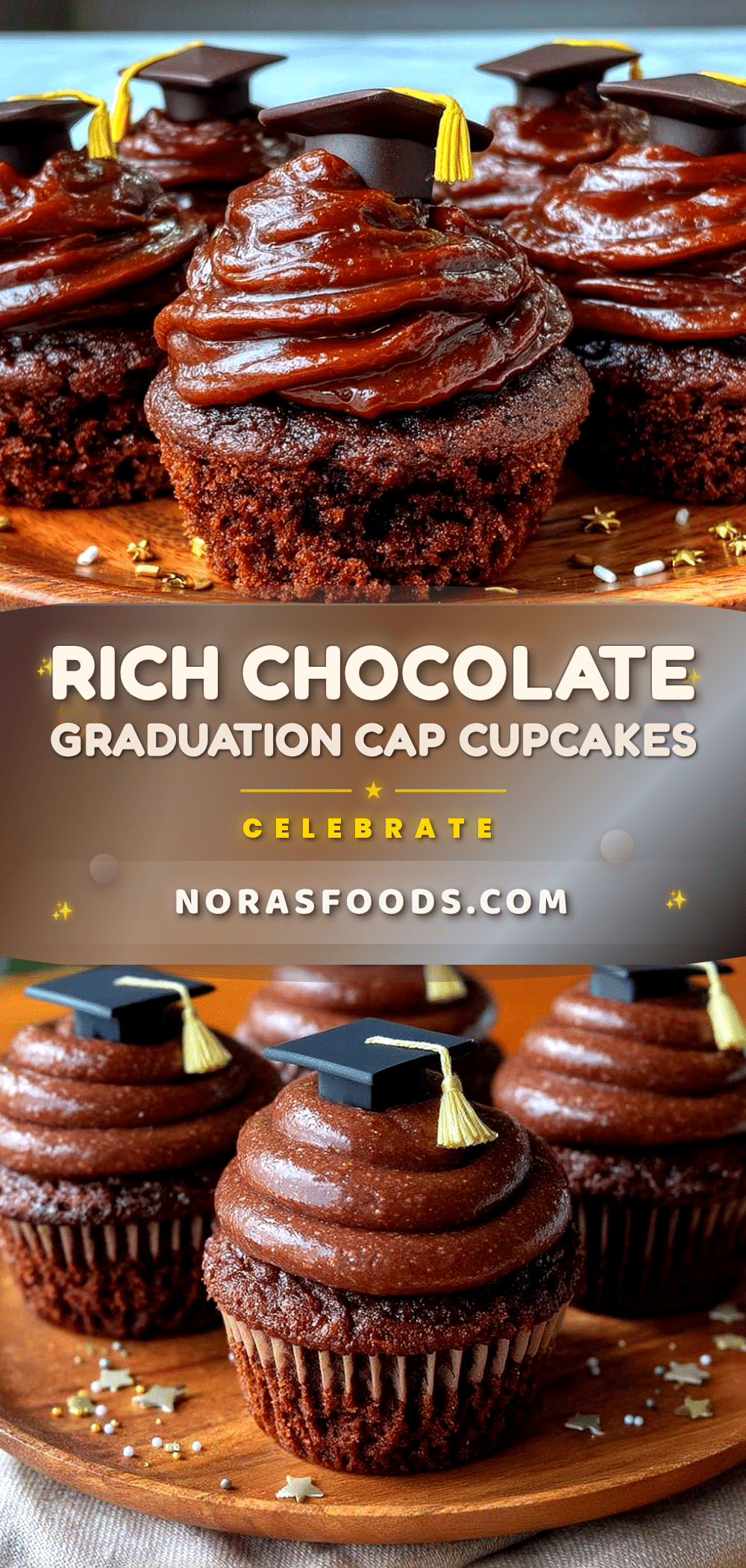 Graduation Cap Chocolate Cupcakes recipe