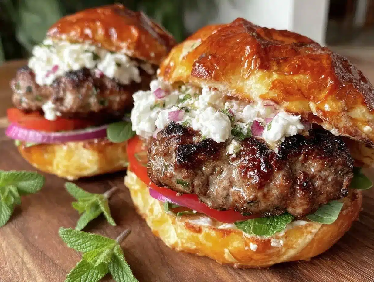 greek style lamb burgers preparation steps