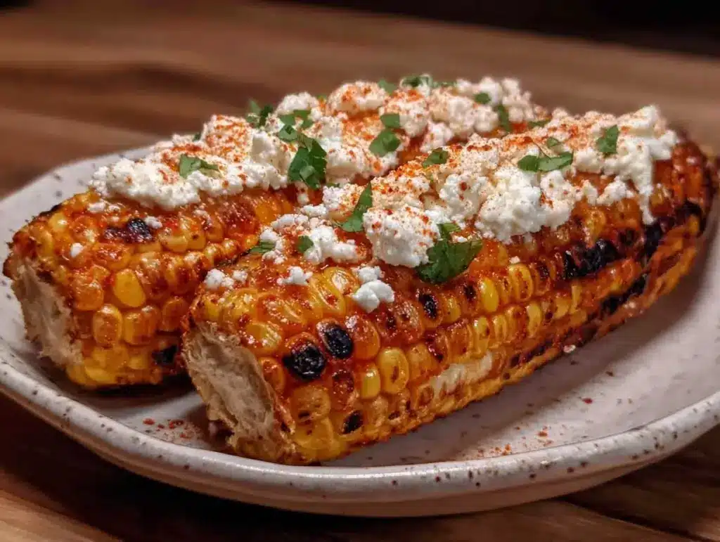grilled corn on the cob with tajin and cotija butter - featured image