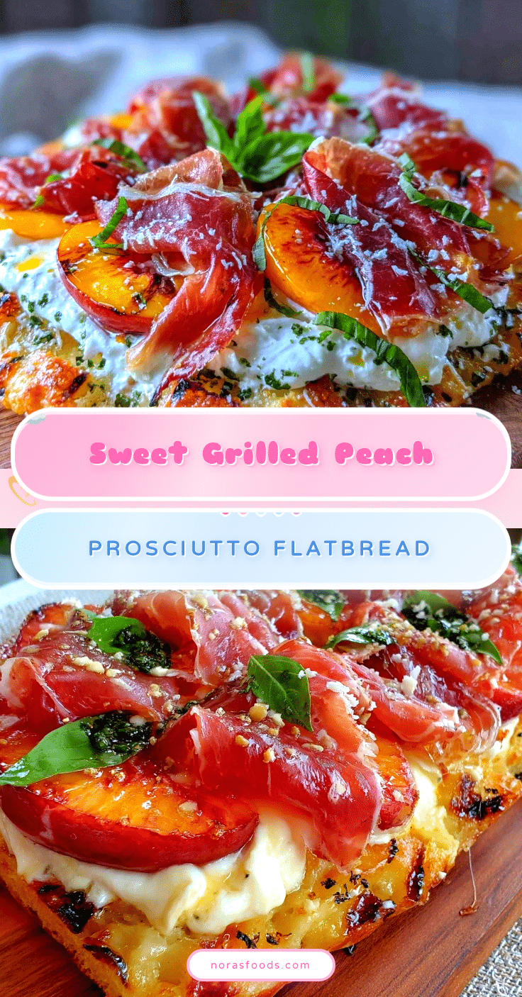 grilled peach and prosciutto flatbread recipe