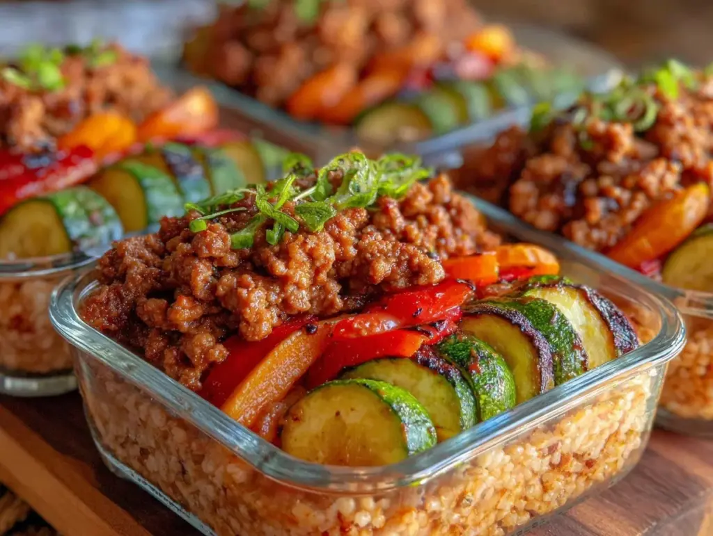 ground turkey meal prep - featured image