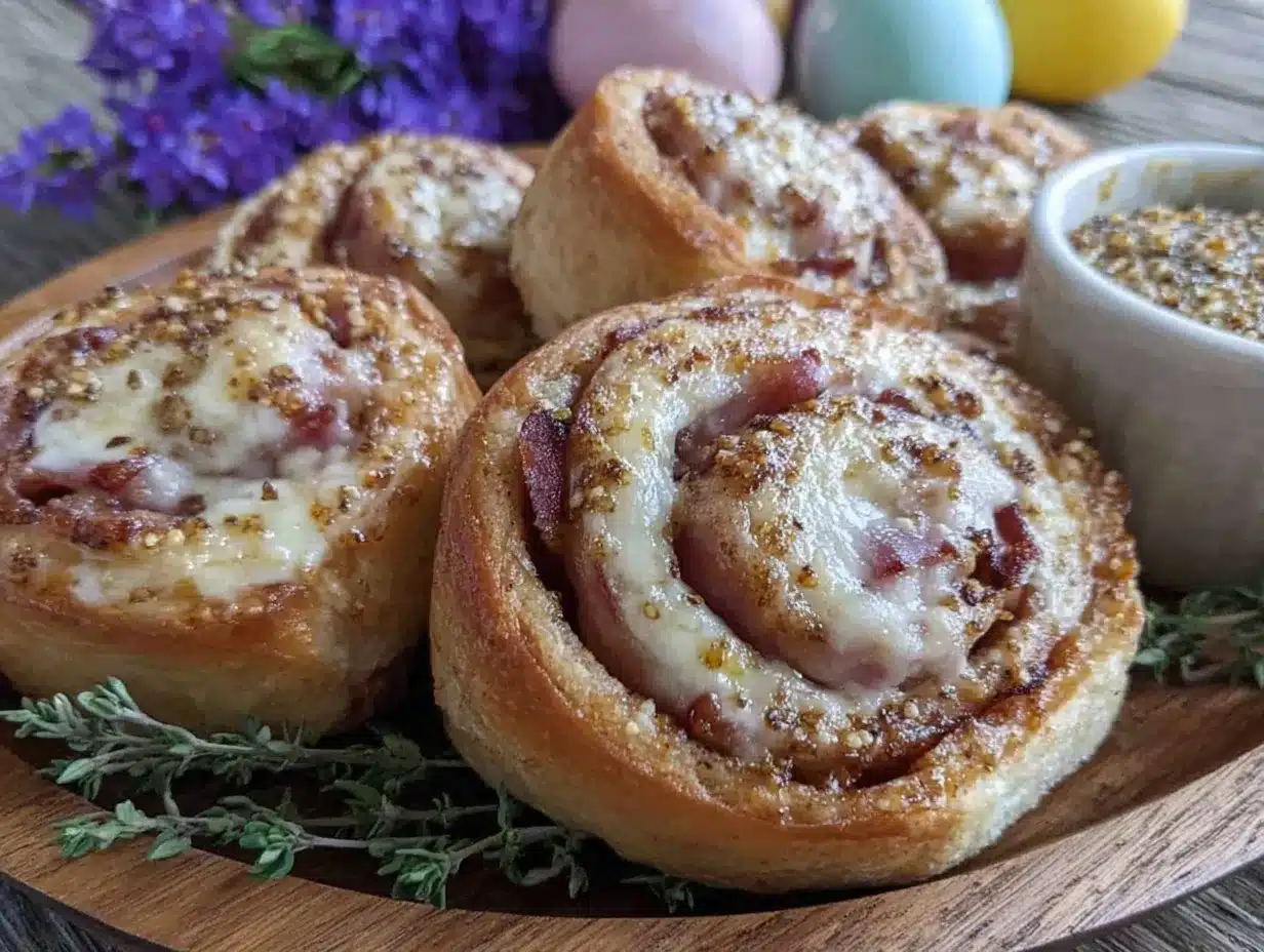 ham and cheese pinwheel rolls preparation steps