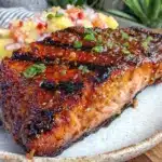 hawaiian teriyaki grilled salmon - featured image