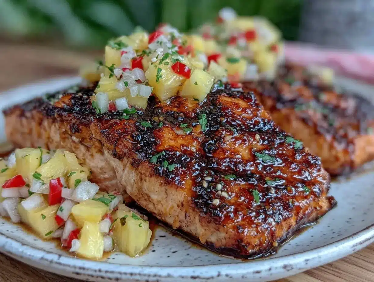 hawaiian teriyaki grilled salmon preparation steps