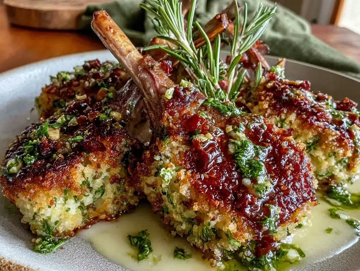 herb crusted lamb chops preparation steps