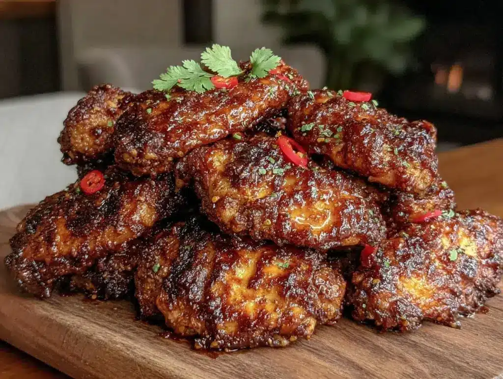 honey chipotle grilled chicken wings - featured image