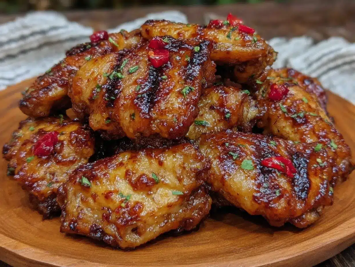 honey chipotle grilled chicken wings preparation steps