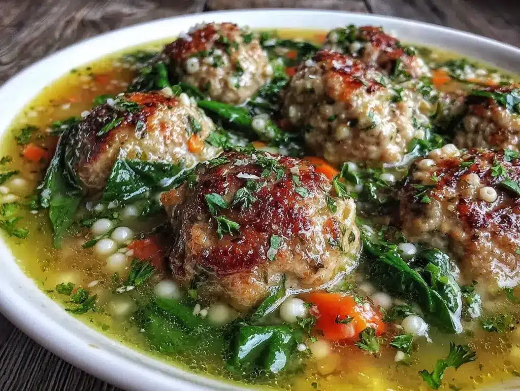 Italian Wedding Soup with Turkey Meatballs - featured image