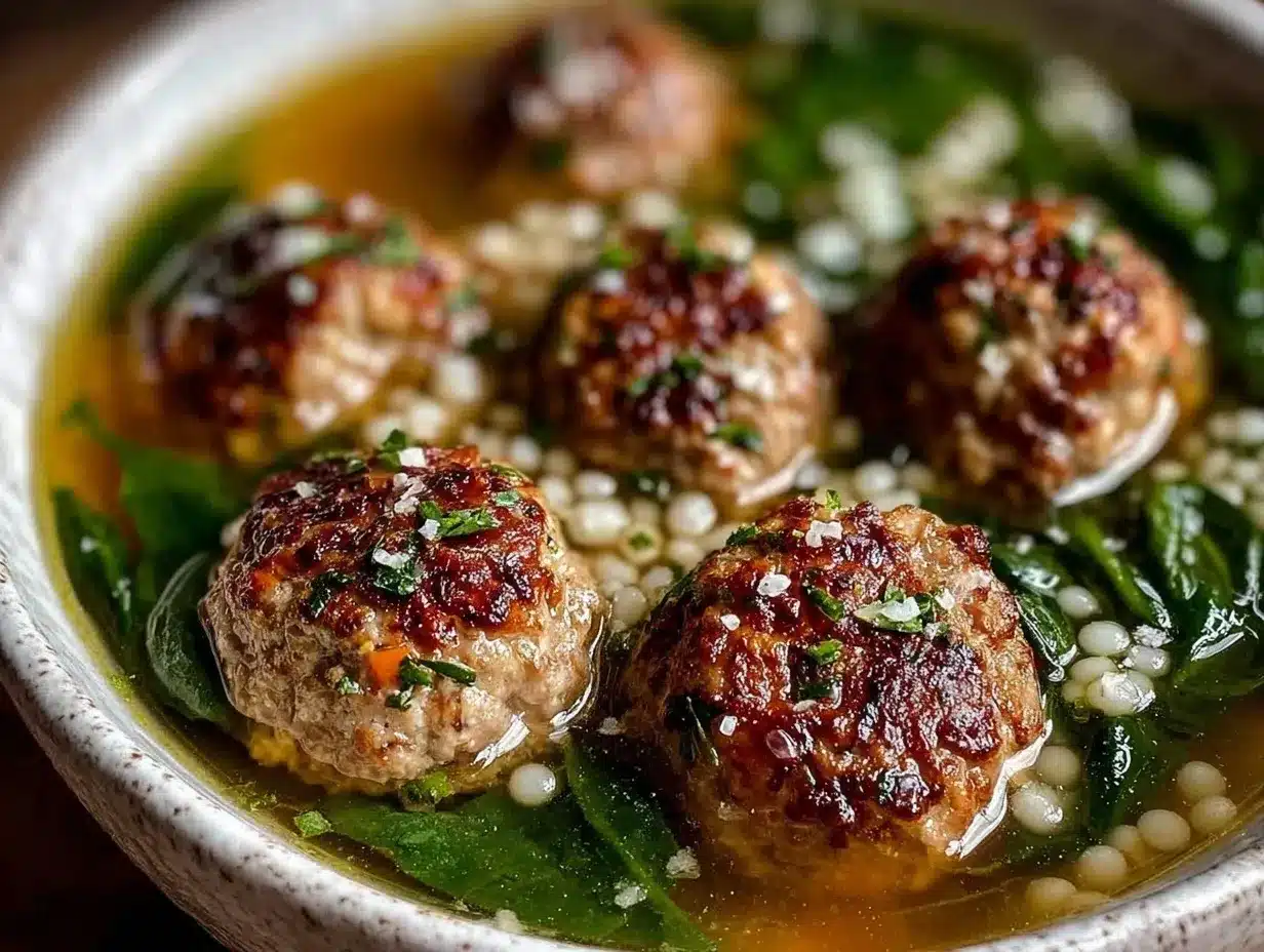 Italian Wedding Soup with Turkey Meatballs preparation steps