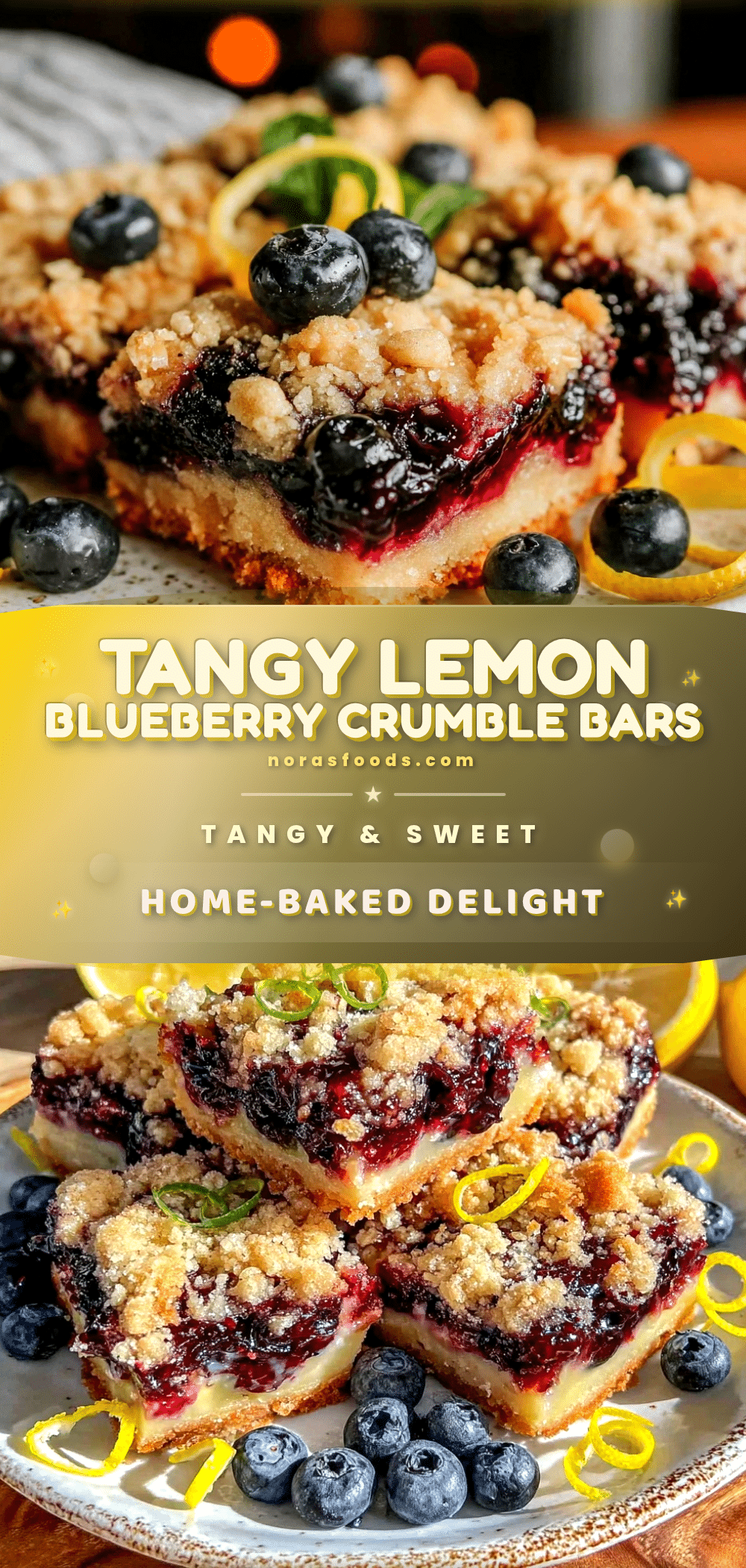 lemon blueberry crumble bars recipe