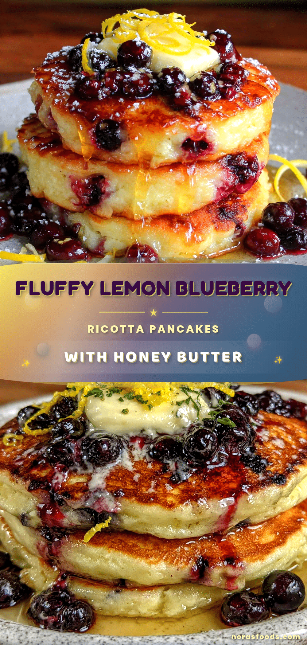 lemon blueberry ricotta pancakes recipe
